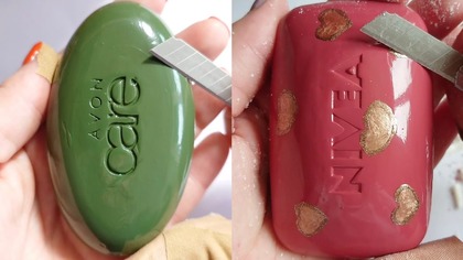 Soap Carving ASMR Relaxing Sounds no talking Satisfying ASMR Video #soapcarving #soapcuttingvideo