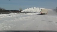 Odśnieżanie autostrady na Ukrainie