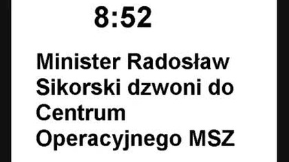 Sikorski pomylił godziny / pytał na swoje odpowiedzi