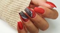 Red mat ornament / LU PROFESSIONALI COSMETICS A410, paint gel black night
