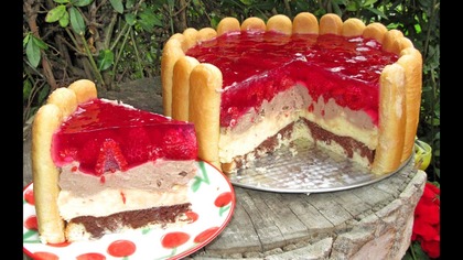 Rewelacyjny torcik ala CHARLOTTE z kremem i malinami