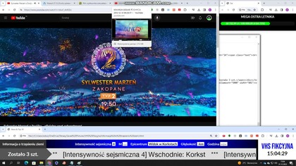 Wczesne ostrzeżenie przed trzęsieniem ziemi około 15:04 w dniu 31 grudnia 2023 roku
