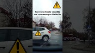 Kierowca Seata wjeżdża na czerwonym świetle #shorts #rikordwidjo