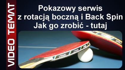 Serwis z boku stołu z rotacją boczną podciętą - Tenis stołowy