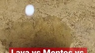 Lava vs Mentos vs Coca-Cola #cocacola #underground #lava #mentos