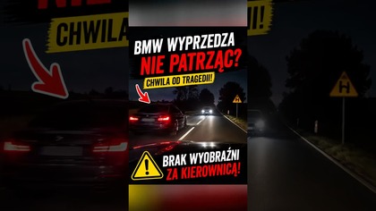 Nocna jazda i bardzo ryzykowny manewr BMW  Jak oceniacie taką decyzję? #bmw #droga #shorts