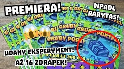 Zdrapki Lotto  Udana Premiera! 16 zdrapek GRUBY PORTFEL!  Więcej oznacza lepiej? 