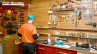 545. Drewniane półki na strugi i dłuta / Wooden shelves for planes and chisels