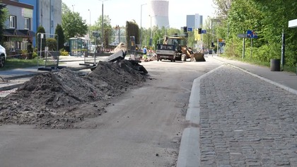 Ulica Szczakowska w Jaworznie w przebudowie