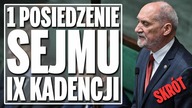 Skrót pierwszego inauguracyjnego posiedzenia Sejmu IX kadencji.