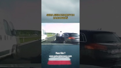 Wyhamował TIR-a na autostradzie.  wysiadł i zapomniał o ręcznym  #droga #polscykierowcy #traffic