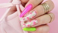 Strawberry pattern nails art tutorial / Allepaznokcie Molly Lac