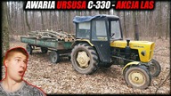 AWARIA URSUSA C-330, WYCINKA LASU, JAK SOBIE PORADZIŁ CIĄGNIK ?