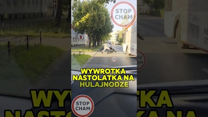 Wywrotka nastolatka na hulajnodze elektrycznej #stopcham #hulajnogi #hulajnogielektryczne