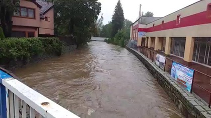 Rzeka Bóbr - ul. Sienkiewicza Kamienna Góra godz. 14:45, 14.09.24 r.
