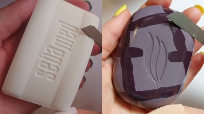 Soap Carving ASMR Relaxing Sounds no talking Satisfying ASMR Video