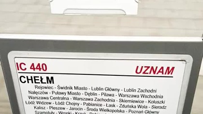 IC 440 UZNAM Chełm - Warszawa - Świnoujście! Czas na powrót do domu! Z kolejowym Pozdrowieniem! PKP!