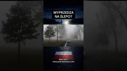 Mgła, zero widoczności a on wyprzedza.  Sekunda odwagi czy sekunda do tragedii? #dashcam #droga