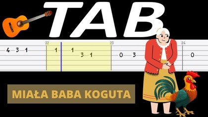  Miała baba koguta - melodia TAB (gitara)  TABY I NUTY W OPISIE 