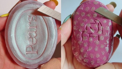 Soap Carving ASMR Relaxing Sounds no talking Satisfying ASMR Video