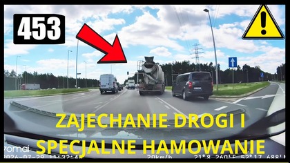 Cham za kierownicą betoniary