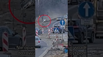 NIE OPANOWAŁ SAMOCHODU I WPADŁ DO ROWU! OKAZAŁO SIĘ, ŻE MIAŁ DOŻYWOTNI ZAKAZ PROWADZENIA