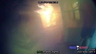 Policjant ratuje rodzinę z palącego się domu
