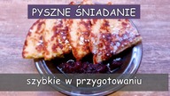 Pyszny omlet z jabłkiem na śniadanie lub kolację.