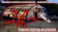 vlog 20.  SZOK! idzie burza ...  przedsionek do przyczepy kempingowej - magnum air all sezon