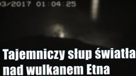 Jasny słup światła zaobserwowany nad kraterem Etny