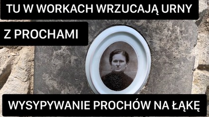 CMENTARZ NA KTÓRYM URNY W TORBACH FOLIOWYCH WRZUCA SIĘ DO WSPÓLNEGO GROBU.