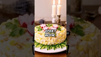 Sałatka jak TORT  Idealna na Wielkanoc i nie tylko! #wielkanoc #sałatka #przepis