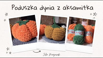 Poduszka dynia z aksamitka