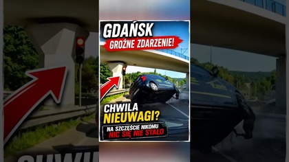  Czerwone światło zignorowane.  Chwila nieuwagi zakończyła jazdę.  #polskiekierowcy #dashcam