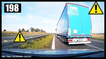 Zajechanie drogi przez tira i spotkanie z barierkami