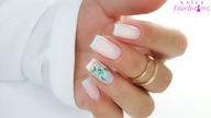 Minty French nails art / Gabrielle Nails Charbonne