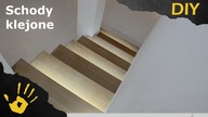 Schody dębowe klejone na beton