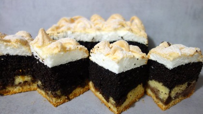 Makowiec pod chmurką  przepis na makowiec z bezą idealną