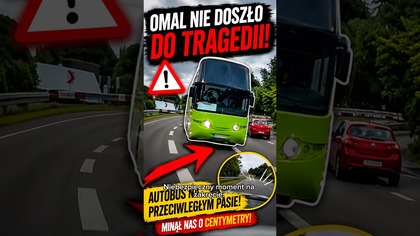 Ten kierowca autobusu nie powinien mieć prawa jazdy! #shorts #polskiedrogi #dashcam