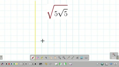 sqrt(5sqrt(5)) pierwiastek z 5 z pierwiastka z 5