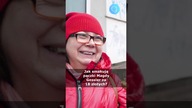 Miła pani z Ukrainy dziękuje nam za pączki! #shorts