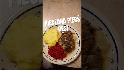 Pieczona pierś gęsi