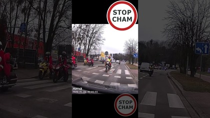 Motomikołaje w akcji  #stopcham #mikołaj #motorcycle #mielec #bezpieczeństwo #dashcam