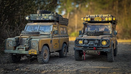 8 Minute RC Scale Off Road ADVENTURES with Land Rover Camel Trophy