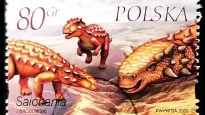 Znaczek pocztowy przedstawia dinozaury z rodzaju Saichania #shorts #dinozaury #znaczkipocztowe #new