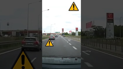 Agresywna zmiana pasa, zepchanie z pasa #shorts #rikordwidjo