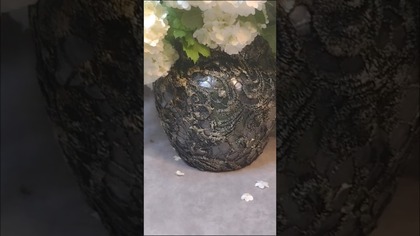 KORONKOWY WAZON ZE SŁOIKA z kanału @diy_art_ideas #shorts #diy