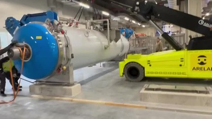 relocation of 8. 7 ton tanks inside an industrial plant