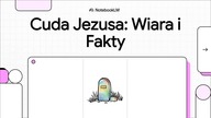 Cuda Jezusa Wiara i Fakty