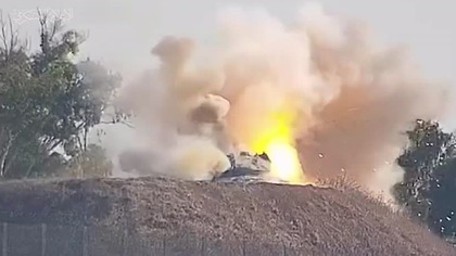Zniszczenie kolejnego czołgu Merkava 4 na wzg&oacute;rzu